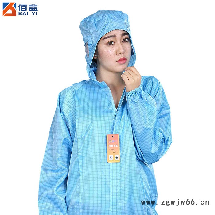 防静电工作服,定做电子厂工作服,防静电绸,生产工厂定做,佰益6027图2