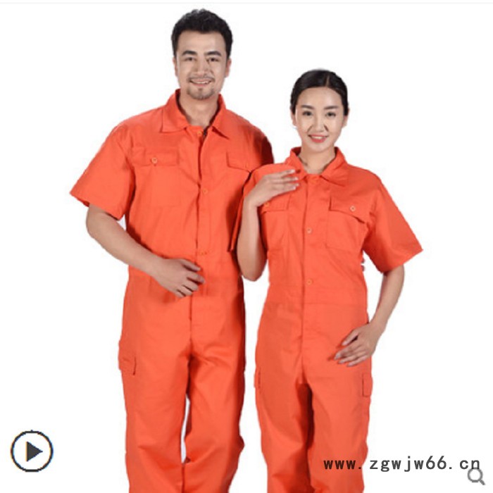 夏季车间透气连体工作服 技术安全舒适防尘服4s汽修维修耐磨工程服图4