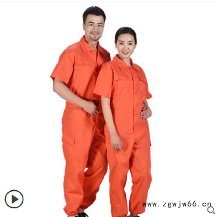 夏季车间透气连体工作服 技术安全舒适防尘服4s汽修维修耐磨工程服图5