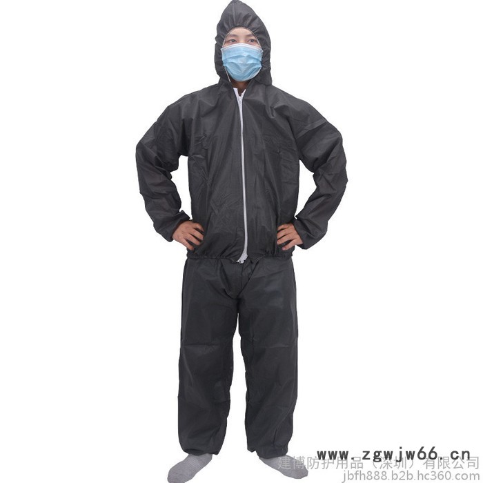 一次性工作服白色灰色无纺布防护隔离衣防灰尘粉尘分体服图3