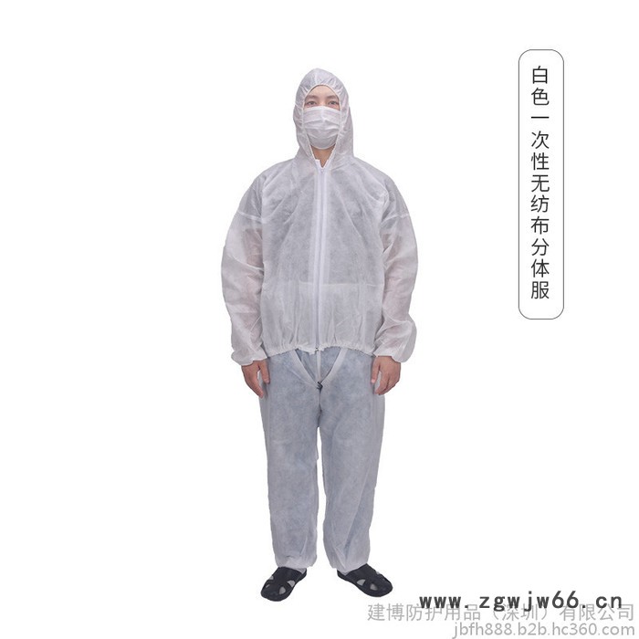 一次性工作服白色灰色无纺布防护隔离衣防灰尘粉尘分体服图4