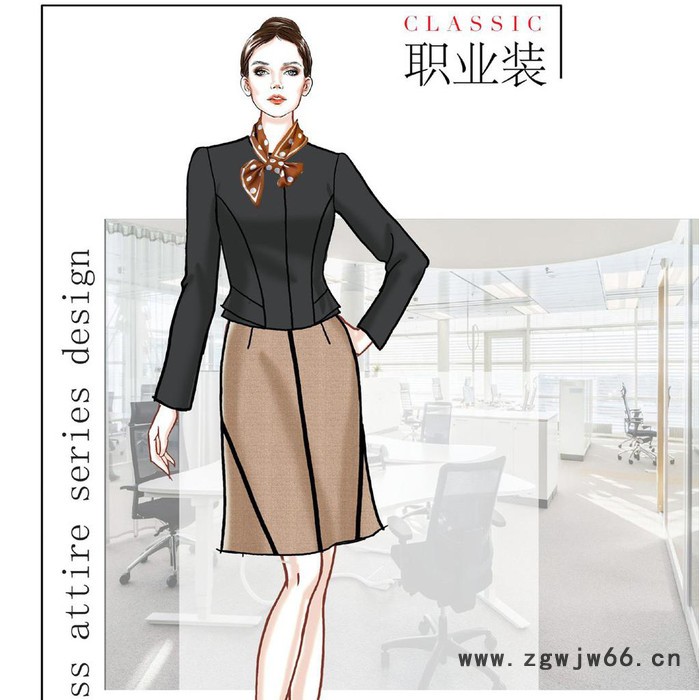 派登服饰 女士职业装 前台职业装 售楼处工作服图6