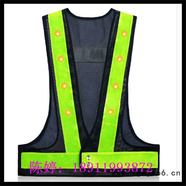多口袋荧光色环卫交通工作服 多功能多口袋反光背心图3