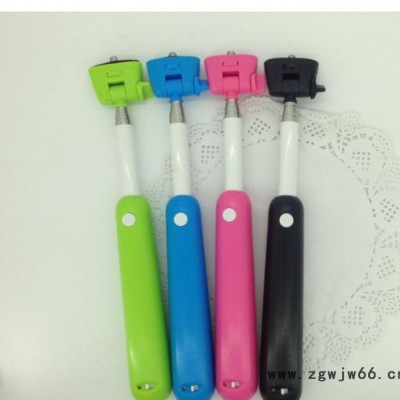 现货无线自拍杆 线控手机自拍神器三脚架 特价促销