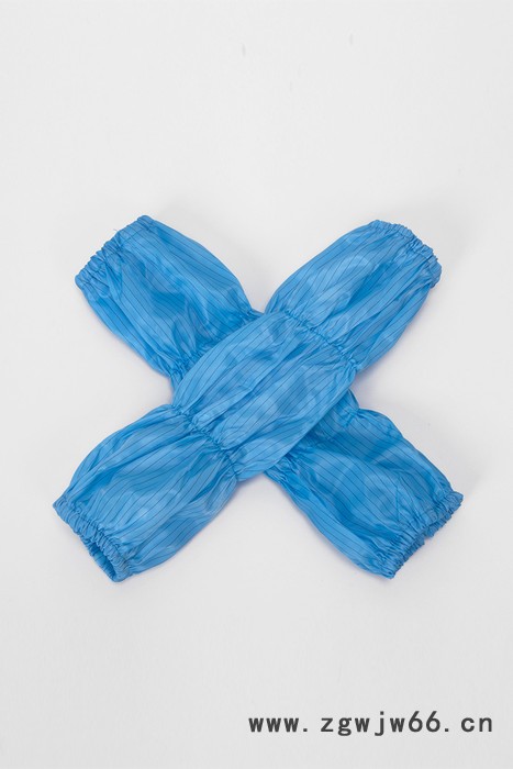 防静电袖套工作服防尘无尘袖子蓝色多段松紧隔离衣套袖洁净防护套图6