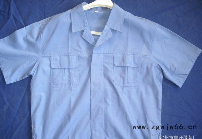 春秋装薄短袖工作服套装 工作服定做劳保工作服 厂服图2