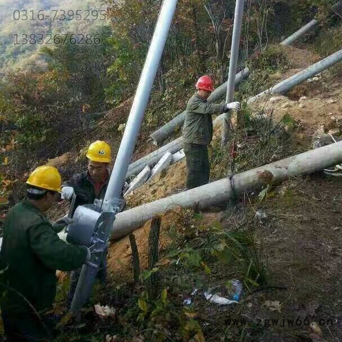 华翔三脚架铝合金立杆机 12米电杆抱杆机 人字抱杆厂家图3