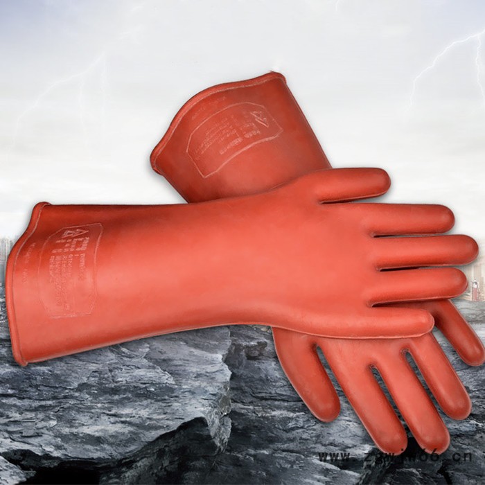悦明 12kv绝缘手套 电力绝缘橡胶手套 黑 橙 厂家现货图3