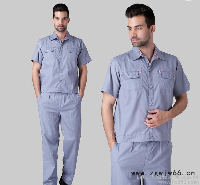 夏天短袖工作服 透气工作服 工作服定做 现货当天发货图3