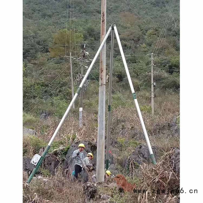 镇江市双速人字型垂直起立线杆机器 三脚架整根立杆机图4