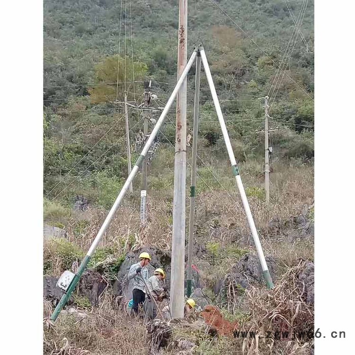 镇江市双速人字型垂直起立线杆机器 三脚架整根立杆机图5