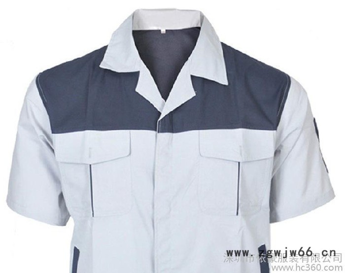 依豪2016新款夏季短袖工作服套装男汽车维修工作服车间机修工作服图2