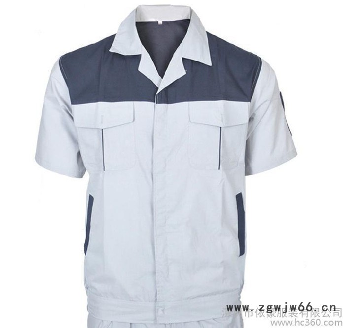 依豪2016新款夏季短袖工作服套装男汽车维修工作服车间机修工作服图3