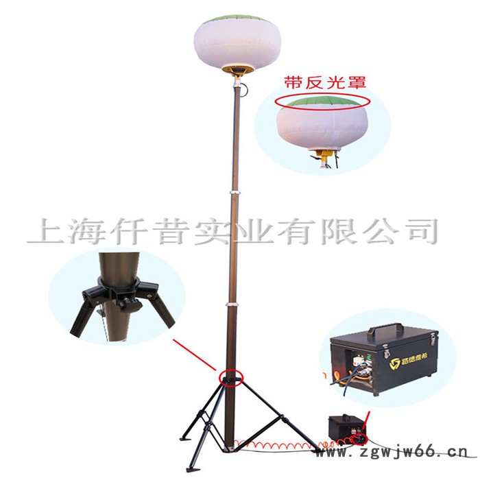 便携式移动照明车灯抢险救援1000W金卤月球灯气动升降三脚架球灯图2