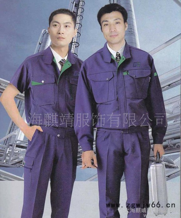 纯棉长袖工作服，短袖工作服，生产车间工作服图3