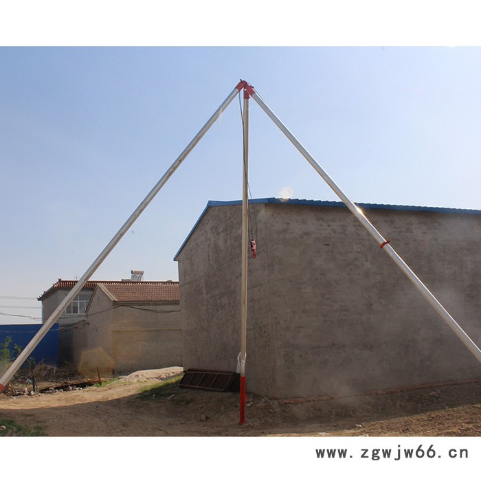 【华龙】铝合金 三脚架 人字抱杆 电力扒杆 三角架立杆器 立杆机供应