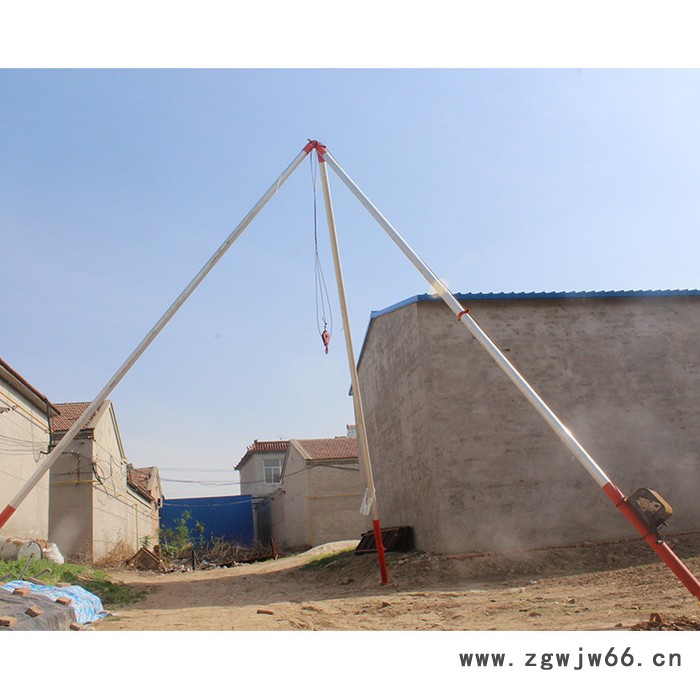 【华龙】铝合金 三脚架 人字抱杆 电力扒杆 三角架立杆器 立杆机供应图6