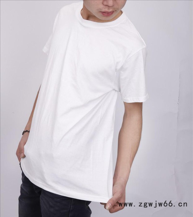 纯棉圆领广告衫定做纯色T恤印花空白文化衫工装活动促销工作服160g180g纯棉低价位广告衫文化衫活动用图2