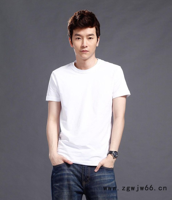 纯棉圆领广告衫定做纯色T恤印花空白文化衫工装活动促销工作服160g180g纯棉低价位广告衫文化衫活动用图3