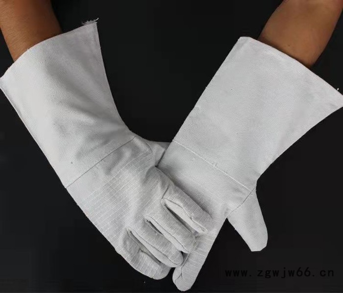 鑫万庆 加长帆布手套劳保手套双层加厚耐磨24道线长袖腰电焊工手套帆布长 劳保手套批发  焊接手套图4