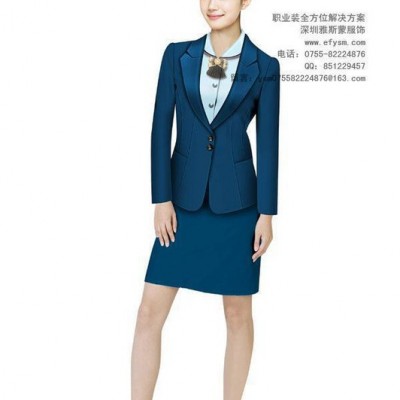 【工作服】经典夏季女士工作服 专业文员工作服定做