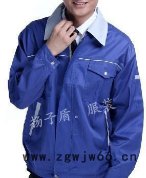 【专业生产】涤棉纱卡工作服 职业工作服 工厂防静电工作服长短袖图3
