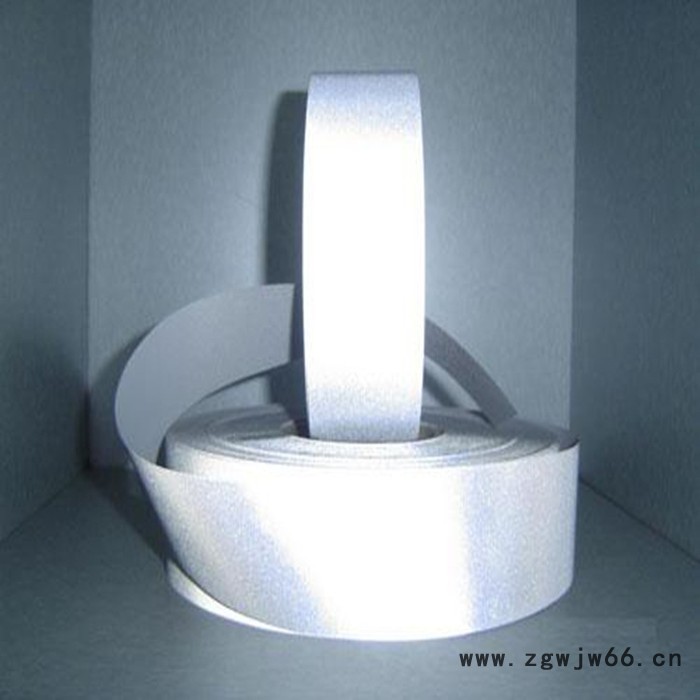 亮银TC反光布 高亮工作服反光条 5cm反光带 银色反光布料图3