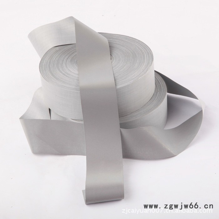 亮银TC反光布 高亮工作服反光条 5cm反光带 银色反光布料图2