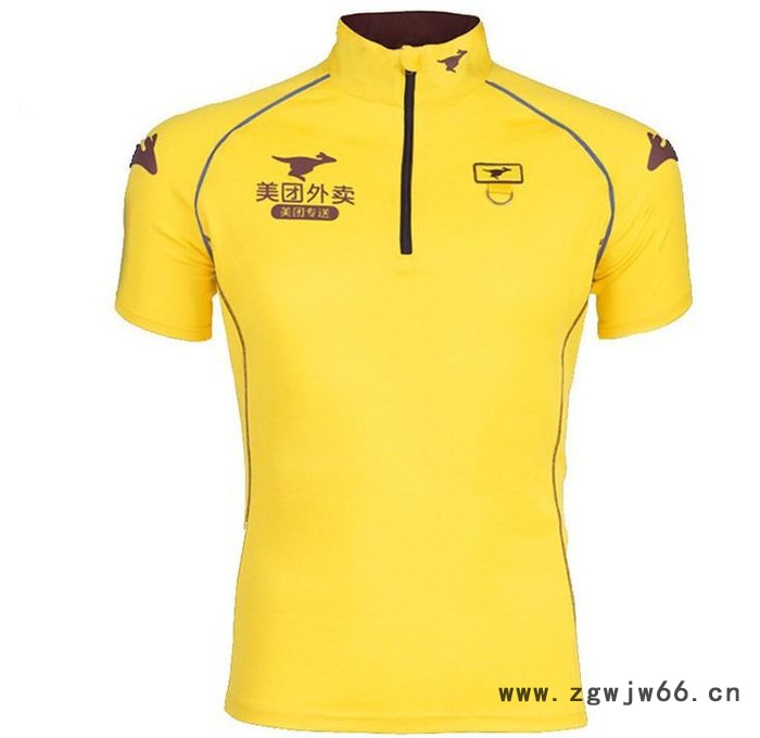 定制外卖配送员工作服T恤订做美团百度外卖工装定做速干立领 快递秋冬工装设计图2