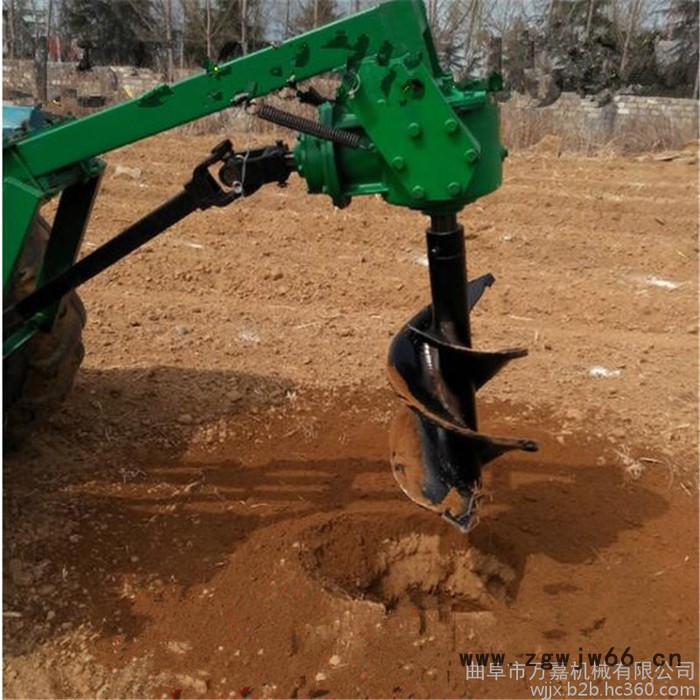 拖拉机动力输出挖坑机三脚架园林植树汽油挖坑机 硬土地打孔机