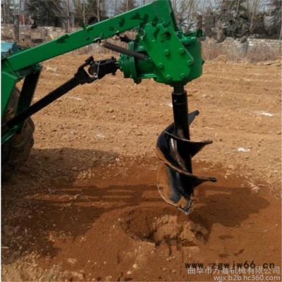 拖拉机动力输出挖坑机三脚架园林植树汽油挖坑机 硬土地打孔机