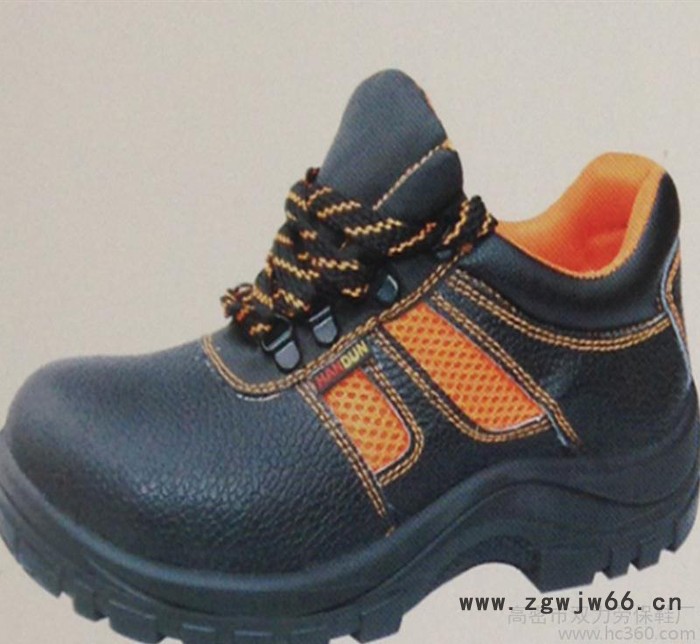 直销注塑PU双密度安全鞋 真皮透气四季劳保鞋防砸防刺耐油