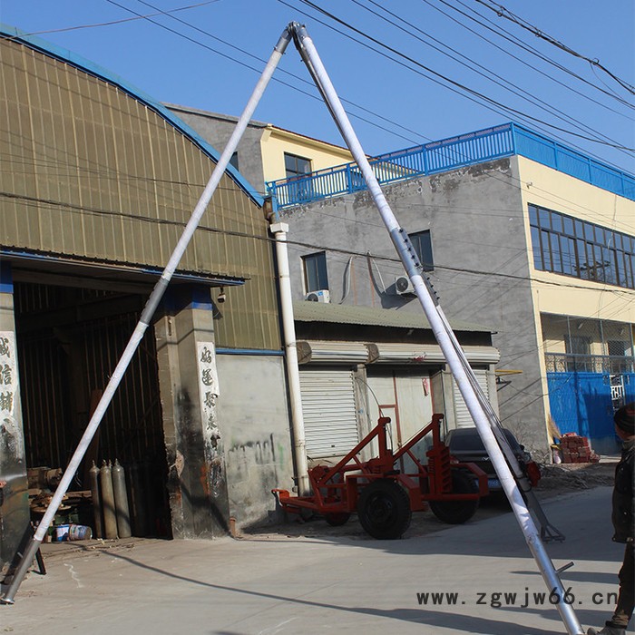 【四方工具】人字立杆机 三脚架竖杆机 三角架立杆机 铝合金三脚架立杆器图5