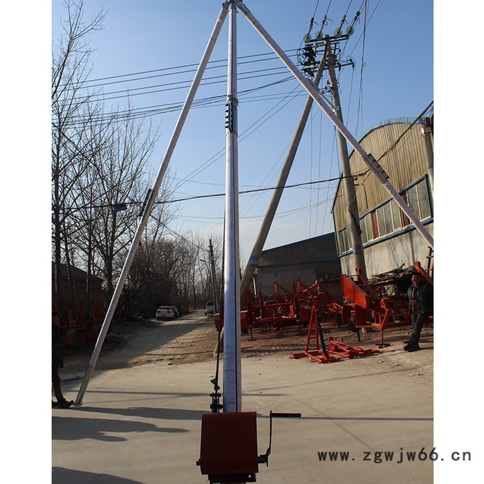 【四方工具】人字立杆机 三脚架竖杆机 三角架立杆机 铝合金三脚架立杆器图3