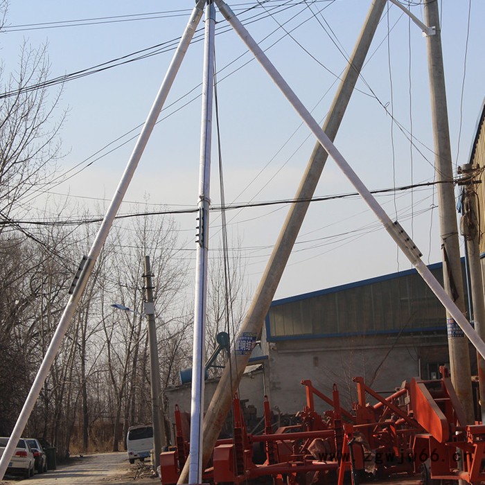 【四方工具】人字立杆机 三脚架竖杆机 三角架立杆机 铝合金三脚架立杆器图6