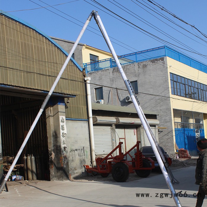 【四方工具】人字立杆机 三脚架竖杆机 三角架立杆机 铝合金三脚架立杆器图4