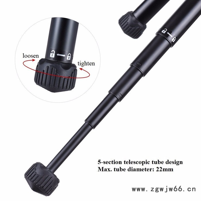 ** 单反相机三脚架云台 摄影摄像直播旅行户外三角架 自拍杆三脚架图8