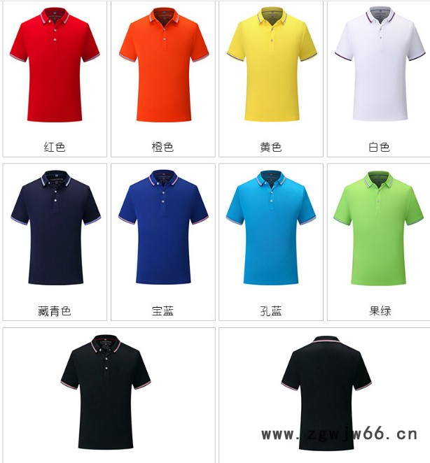 polo衫定制工作服t恤，夏季涤棉文化衫，翻领短袖广告衫图7