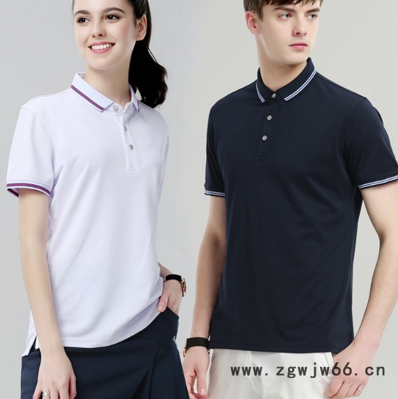 polo衫定制工作服t恤，夏季涤棉文化衫，翻领短袖广告衫图5