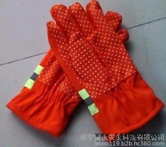 消防手套桔红阻燃消防手套济宁雷沃图3