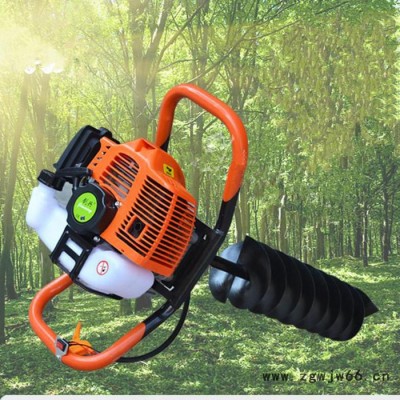 三脚架挖坑机 四冲程地钻 园林植树打洞机厂家图片