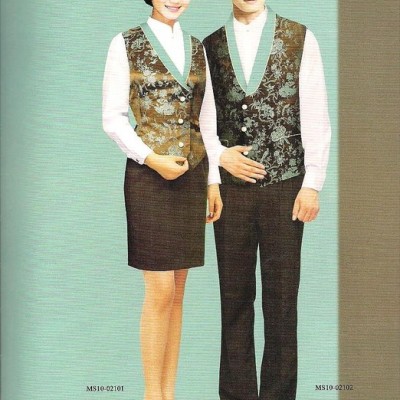 供应谨诚酒店工作服酒店工作服 马夹工作服