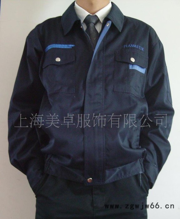 上海工作服订做厂 春秋季茄克工装 防护防静电工作服图3