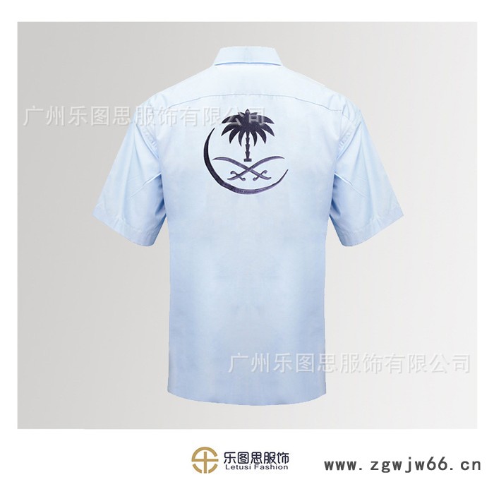 乐图思夏季短袖衬衫工作服   工厂车间门店单位上班服装图2