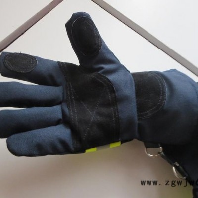 黑色上海国产消防新型手套消防手套 防火阻燃手套 火灾逃生消防手套 五指消防手套