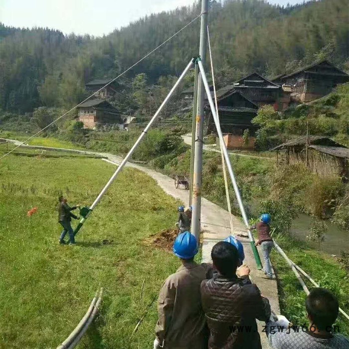 悍博水泥杆立起杆器三脚架立杆机铝合金三角架电线杆立杆机图4