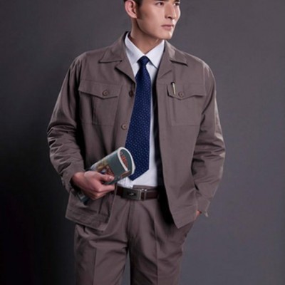 YLSM 纯棉工作服 红色纯棉帆布工作服批发 来样定做