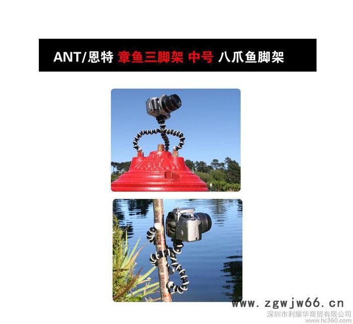 ANT/恩特 章鱼三脚架 中号 八爪鱼脚架 便携式三角架 相