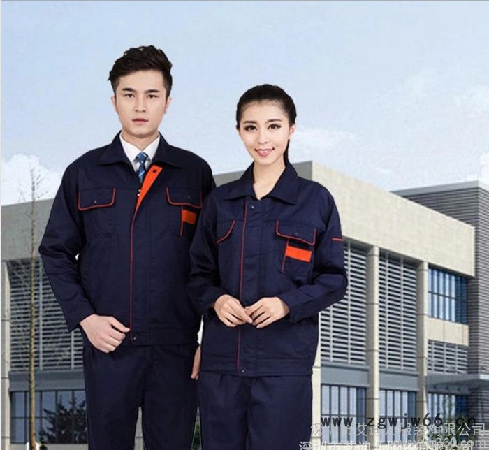 春秋长袖工作服夹克套装 工人工作服汽修服套装 厂服定制LOG图3