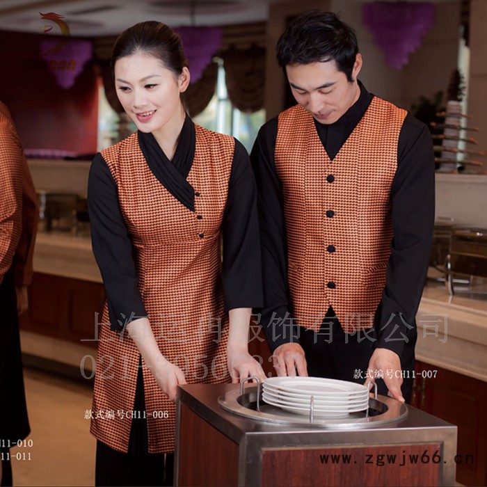轩航酒店服供应 餐饮工作服饭店服务员经理领班制服酒店工作服定做图4
